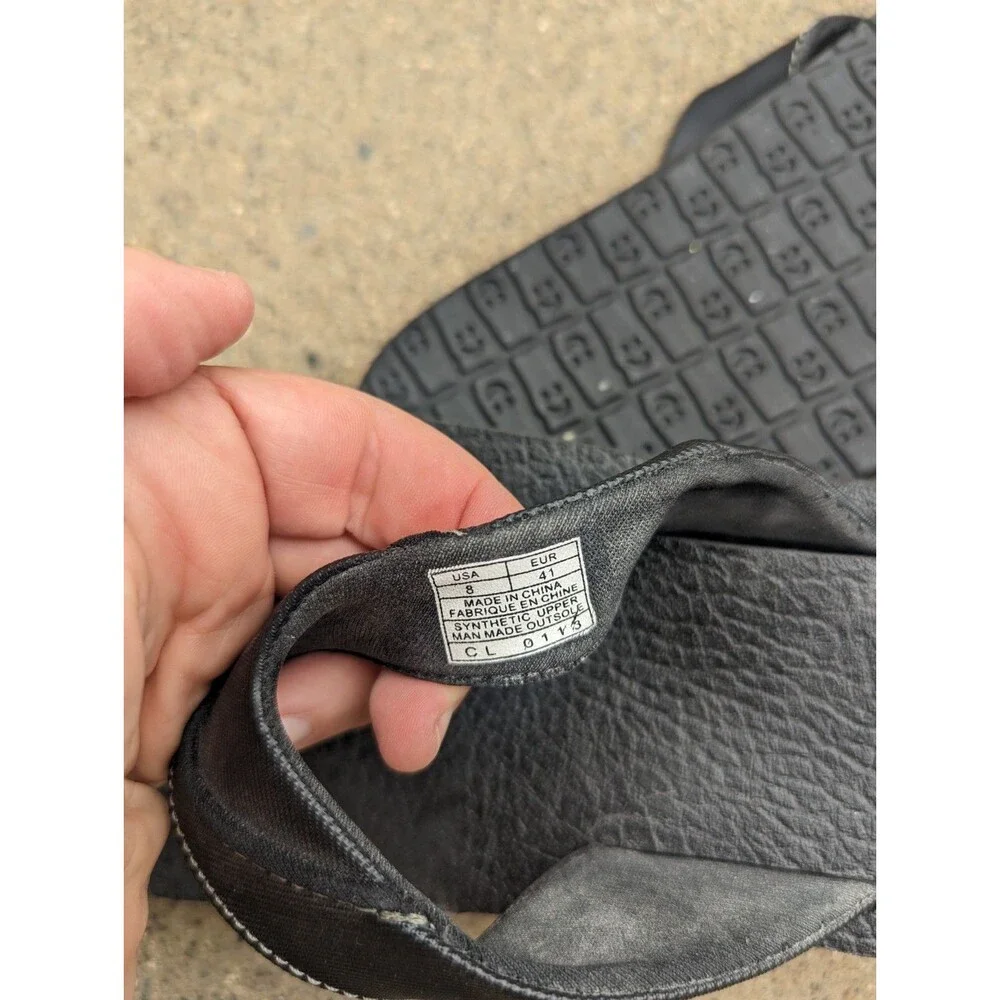 Sanuk Sandal Flip Flop Yoga Mat Cushion Black  Size US 8 EU 41 Slippah